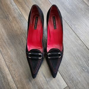 Vintage Claudia Ciuti Margie Heels Size 9 Black Suede pumps